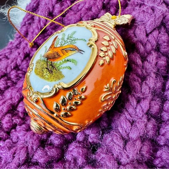 DANBURY MINT PAINTED BUNTING BIRDS OF SPLENDOR Ornament Cottagecore Birdwatcher - Picture 4 of 8